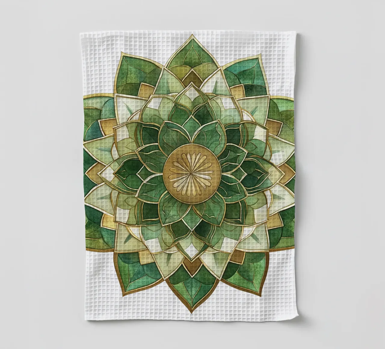 Mandala di salvia acquerellato canovaccio da cucina da Spiritual Touch