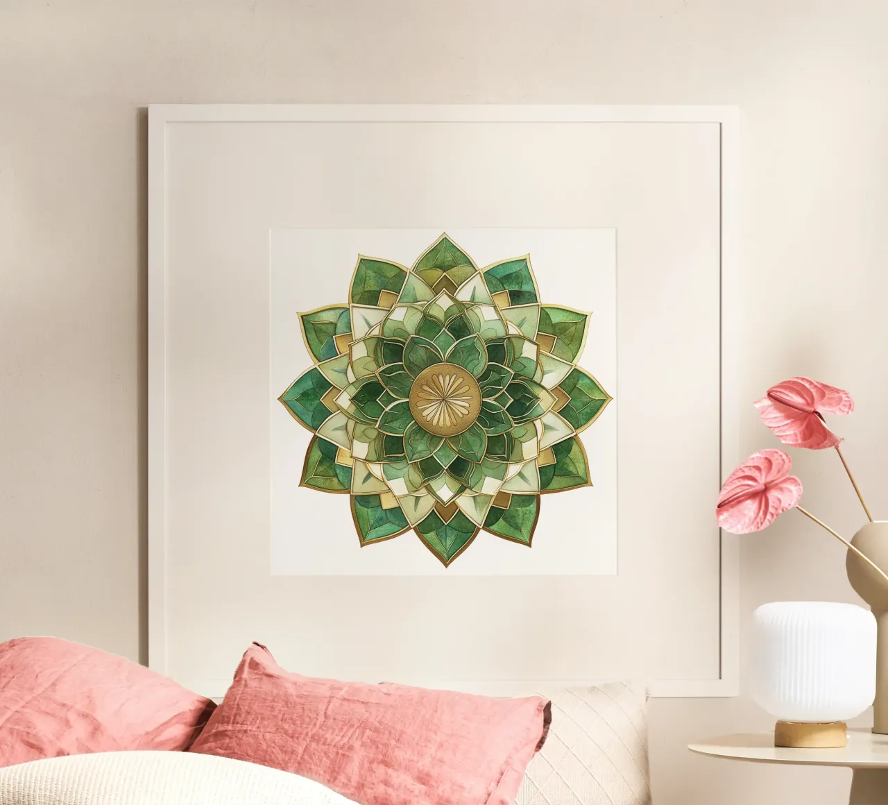 Mandala di salvia acquerellato carta hahnemühle da Spiritual Touch