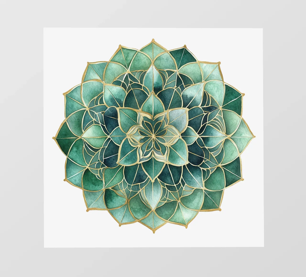 Mandala di salvia acquerellato telo in pvc da Spiritual Touch