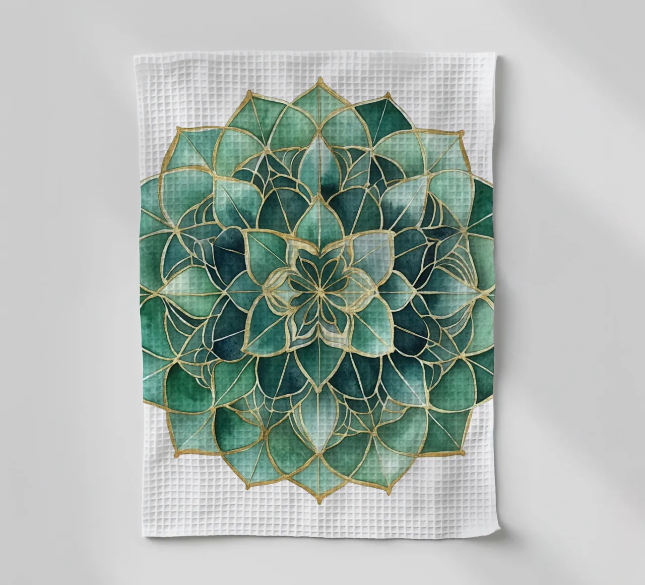 Mandala di salvia acquerellato canovaccio da cucina da Spiritual Touch
