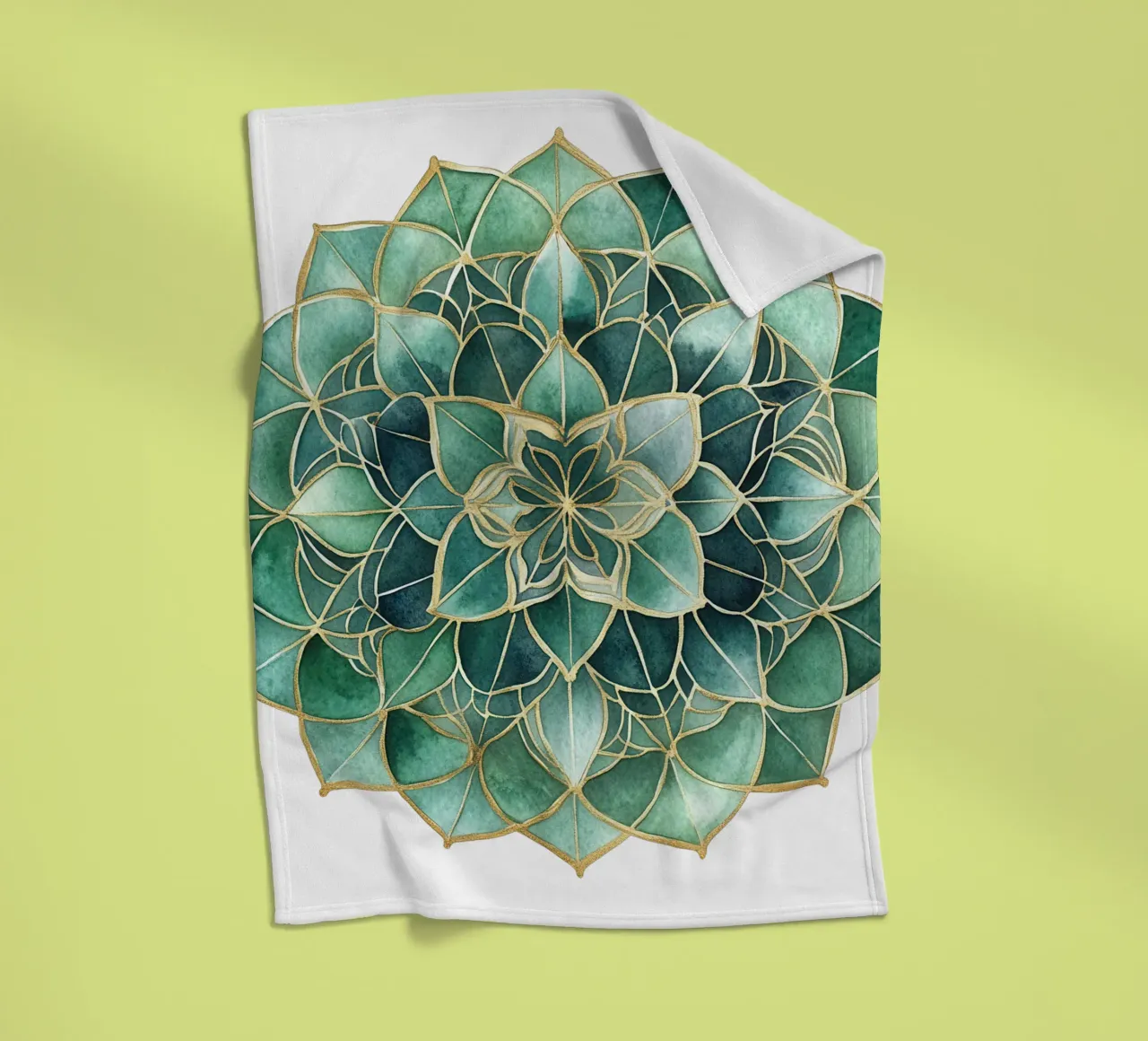 Mandala di salvia acquerellato coperta in pile da Spiritual Touch