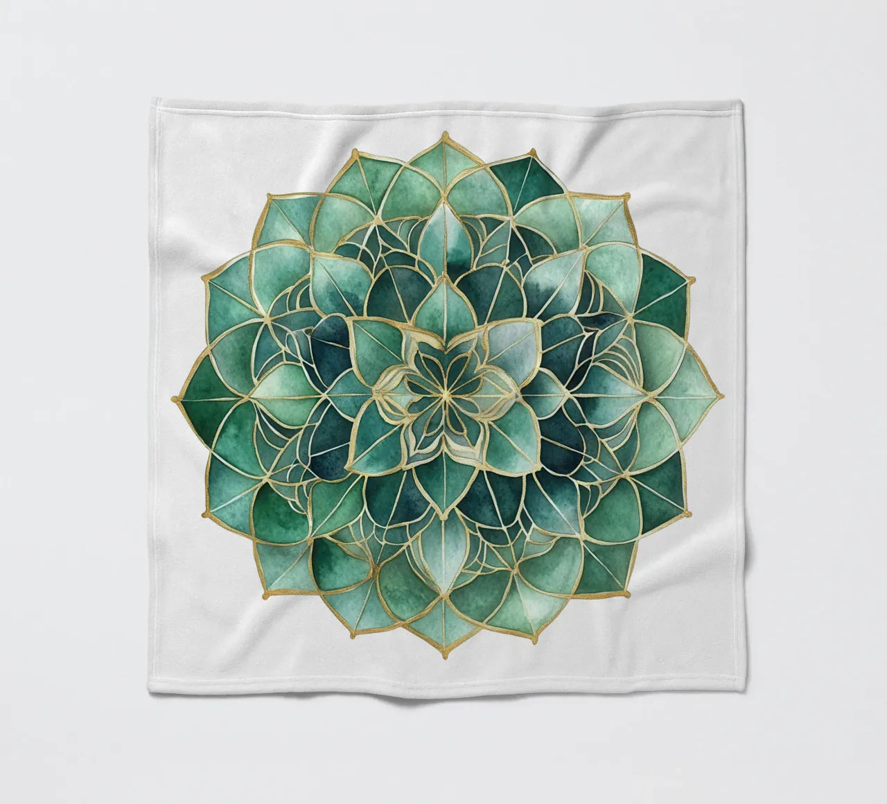 Mandala di salvia acquerellato coperta in pile da Spiritual Touch