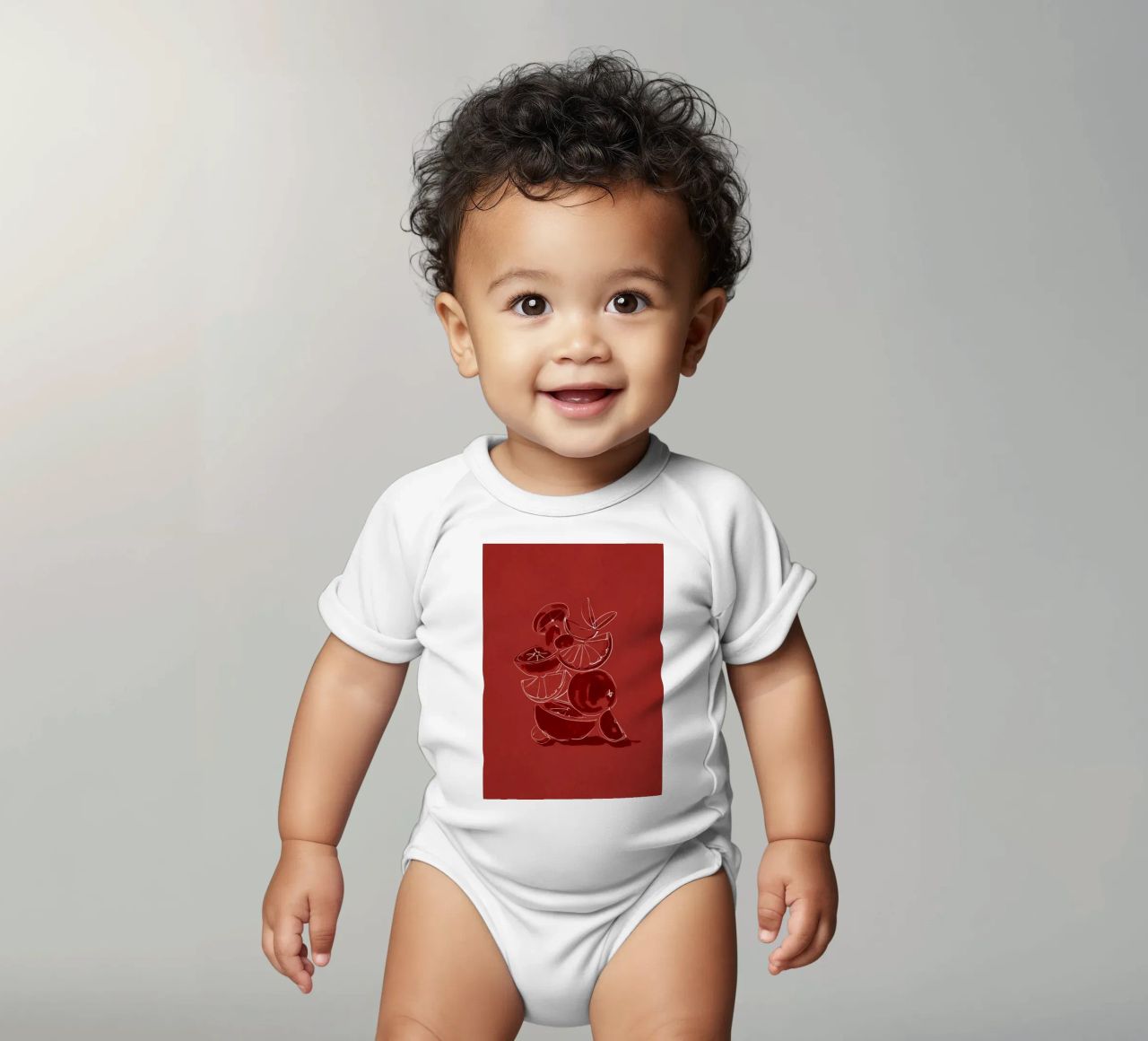 Frutta 4 scala body neonato maniche corte da LeaDArt