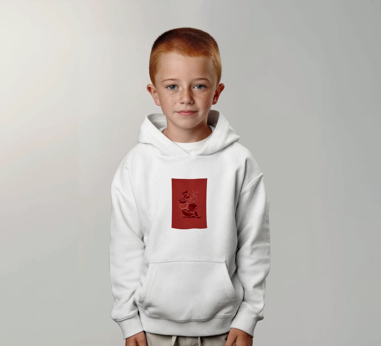 Frutta 4 scala felpa bambino con cappuccio da LeaDArt