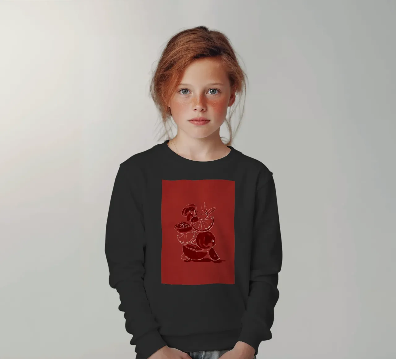 Frutta 4 scala felpa bambino da LeaDArt