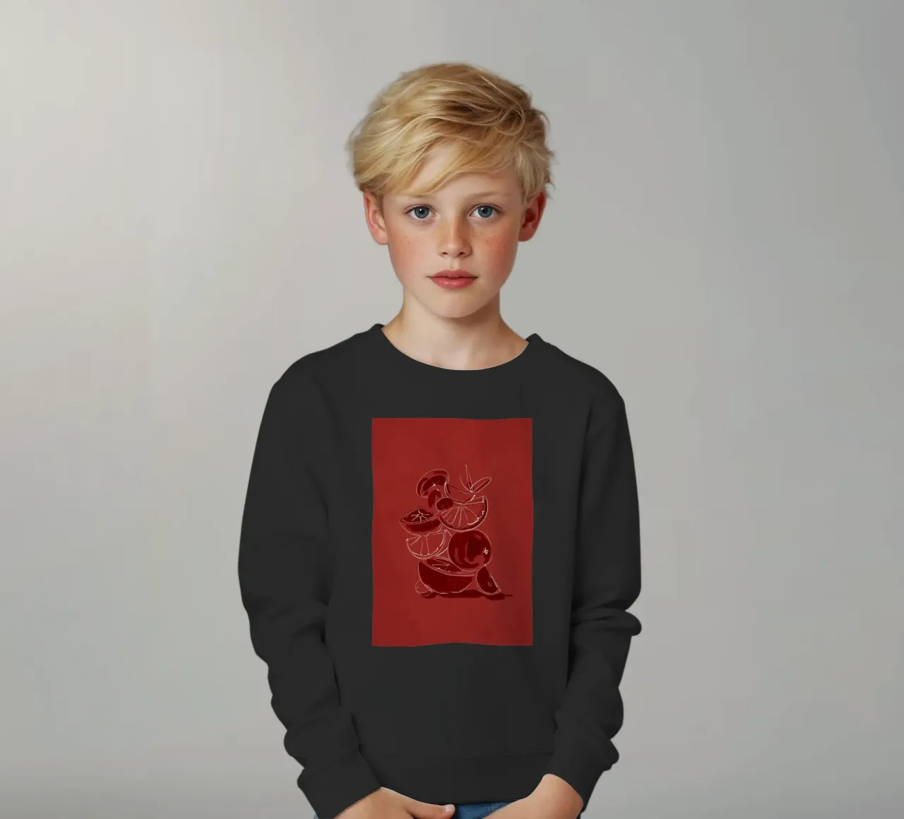 Frutta 4 scala felpa bambino da LeaDArt