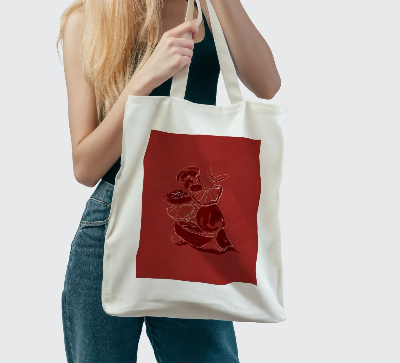 Frutta 4 scala borsa in juta da LeaDArt