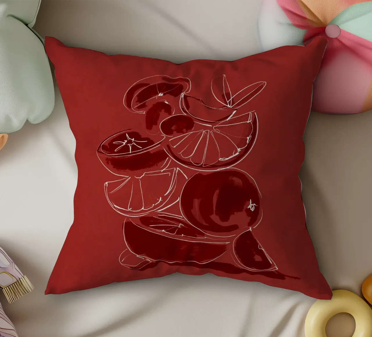 Frutta 4 scala cuscino da LeaDArt