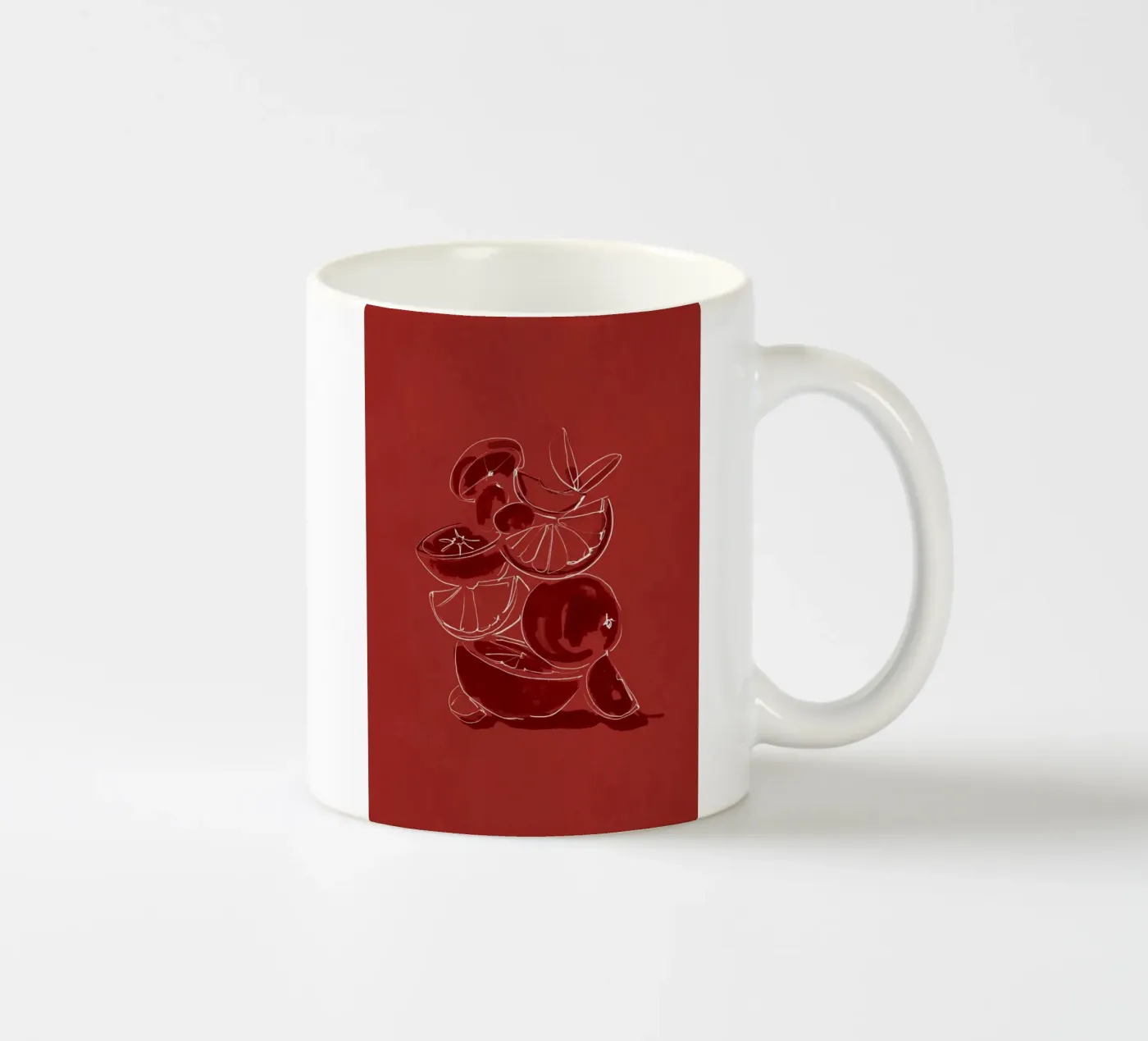 Fruit 4 scale ceramic mug by LeaDArt