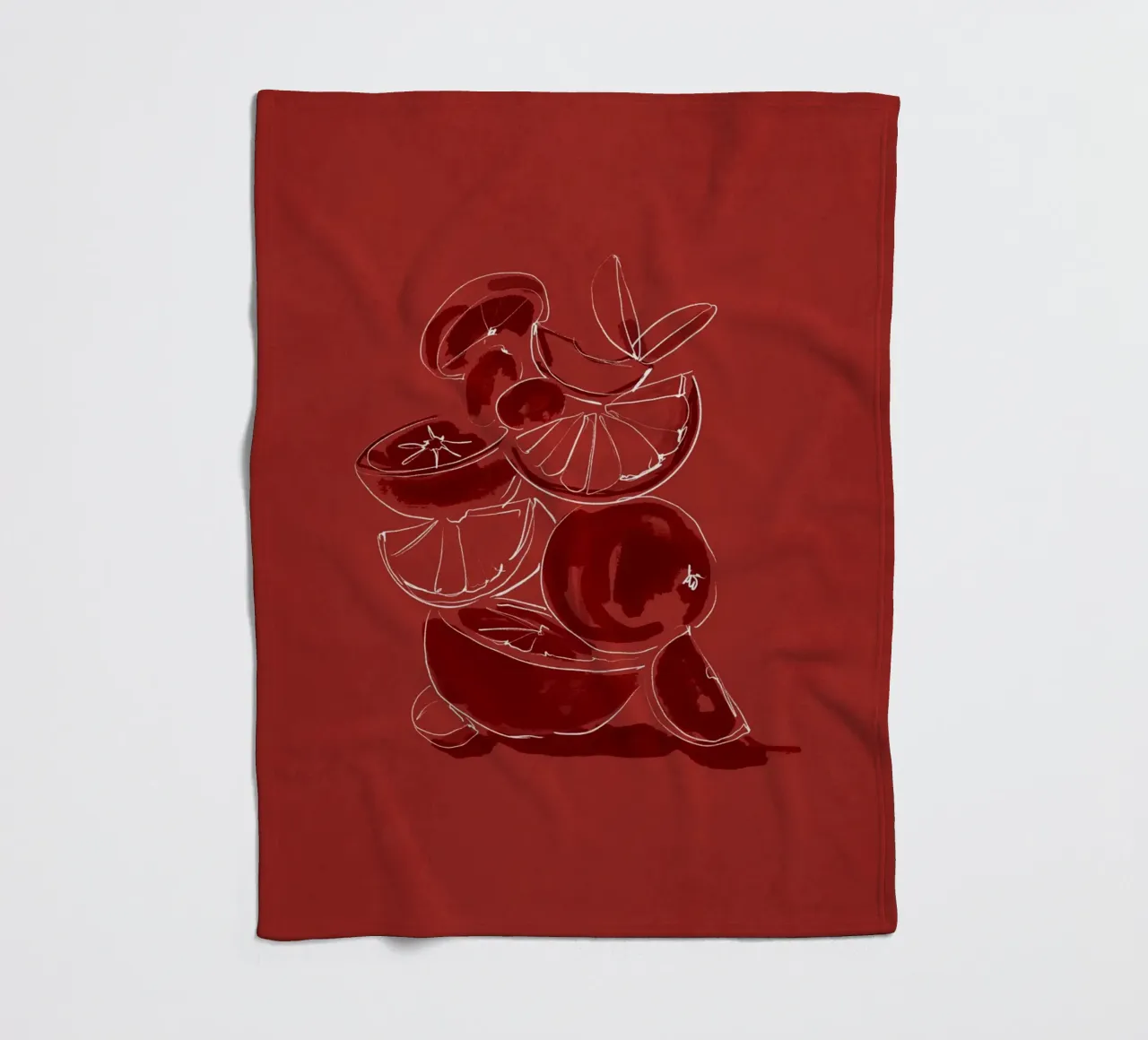 Fruit 4 scale fleece blanket by LeaDArt