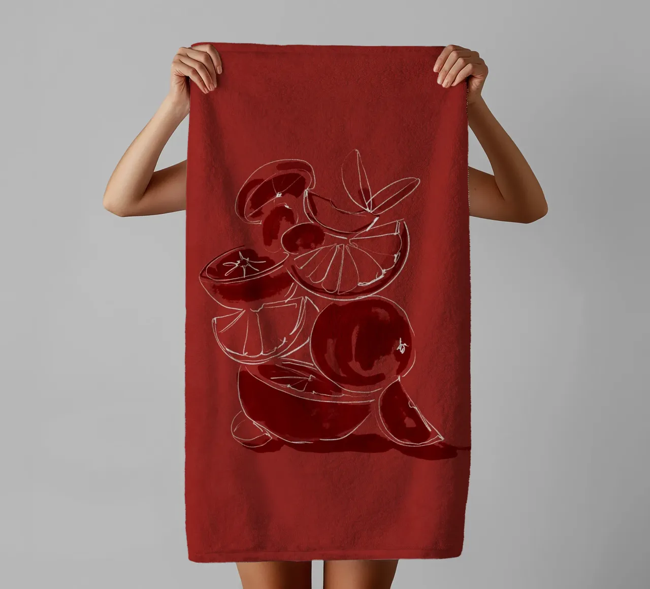 Frutta 4 scala asciugamano da bagno da LeaDArt