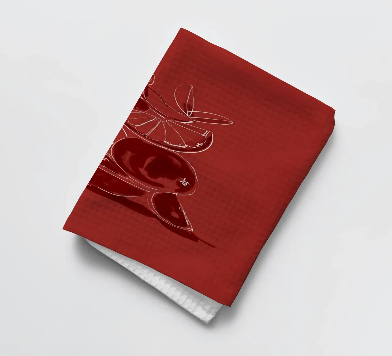 Fruit 4 scale tea towel by LeaDArt