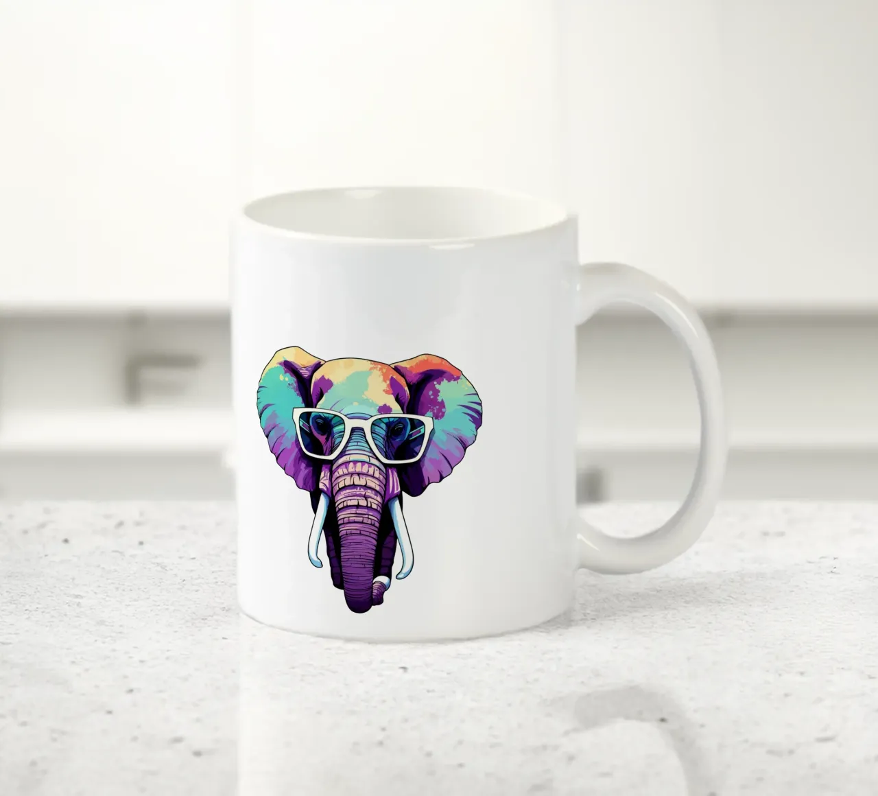 Safari al neon tazza in ceramica da Doodle Dreams Art