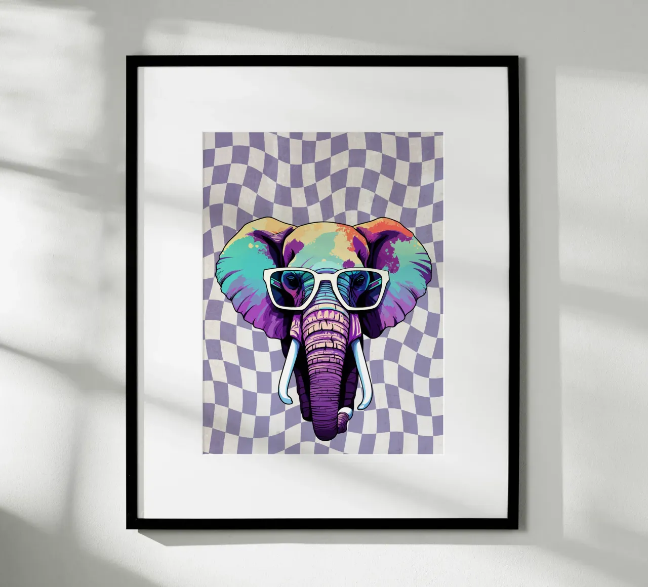 Neon Safari poster by Doodle Dreams Art