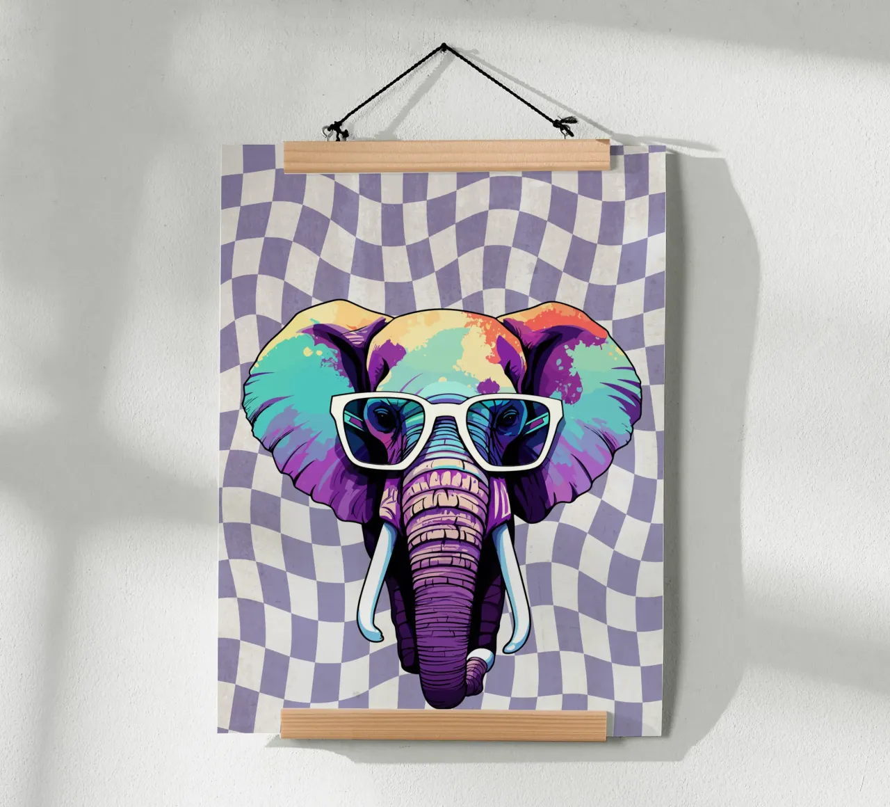 Neon Safari poster by Doodle Dreams Art