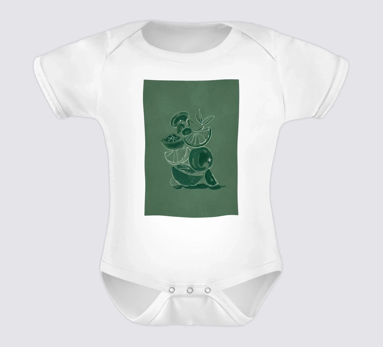 Frutta 5 scala body neonato maniche corte da LeaDArt