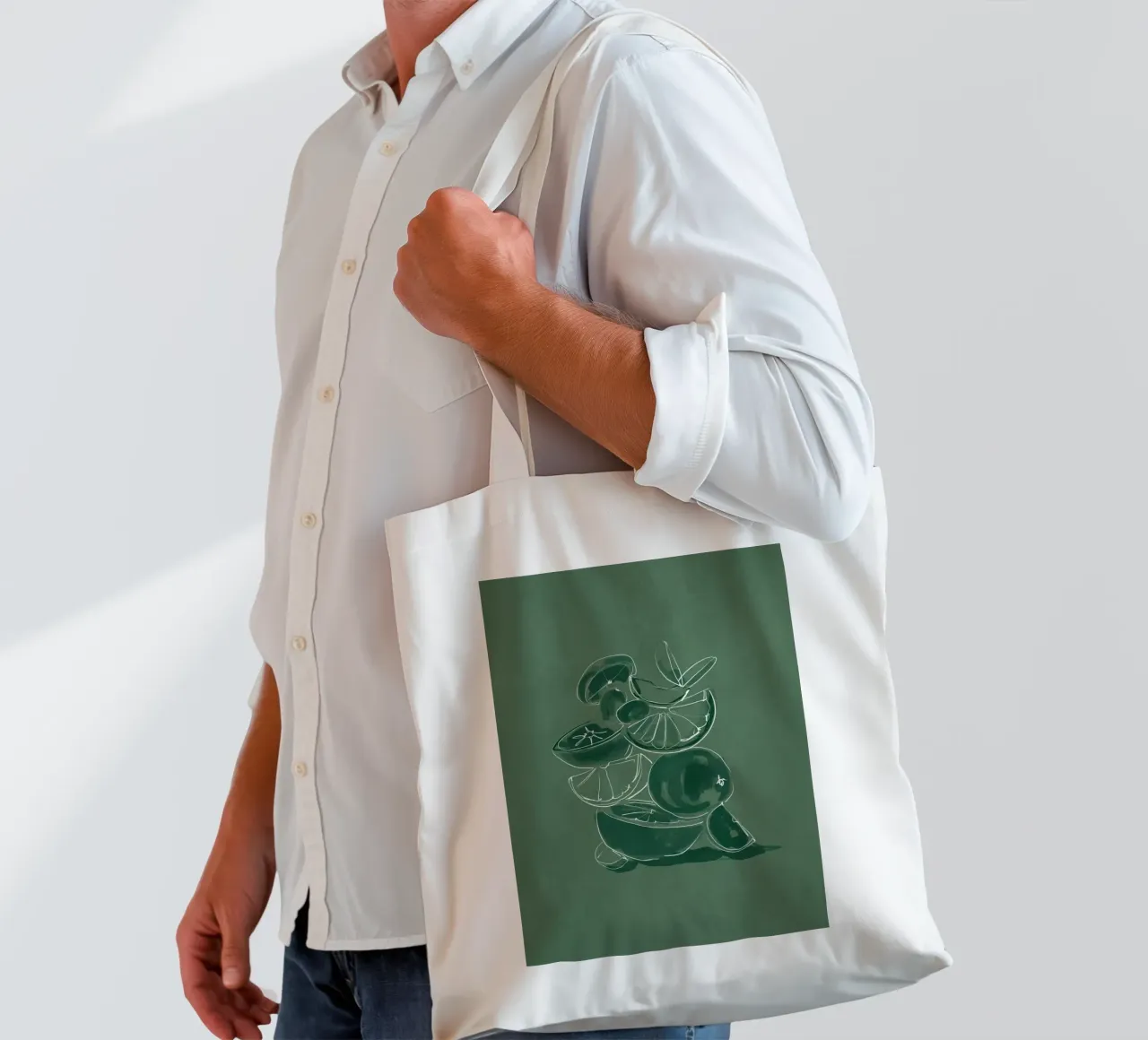 Frutta 5 scala borsa in juta da LeaDArt