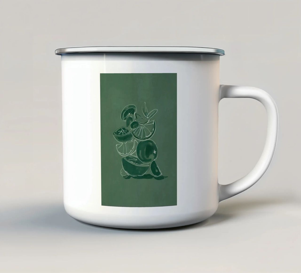 Frutta 5 scala tazza in smalto da LeaDArt