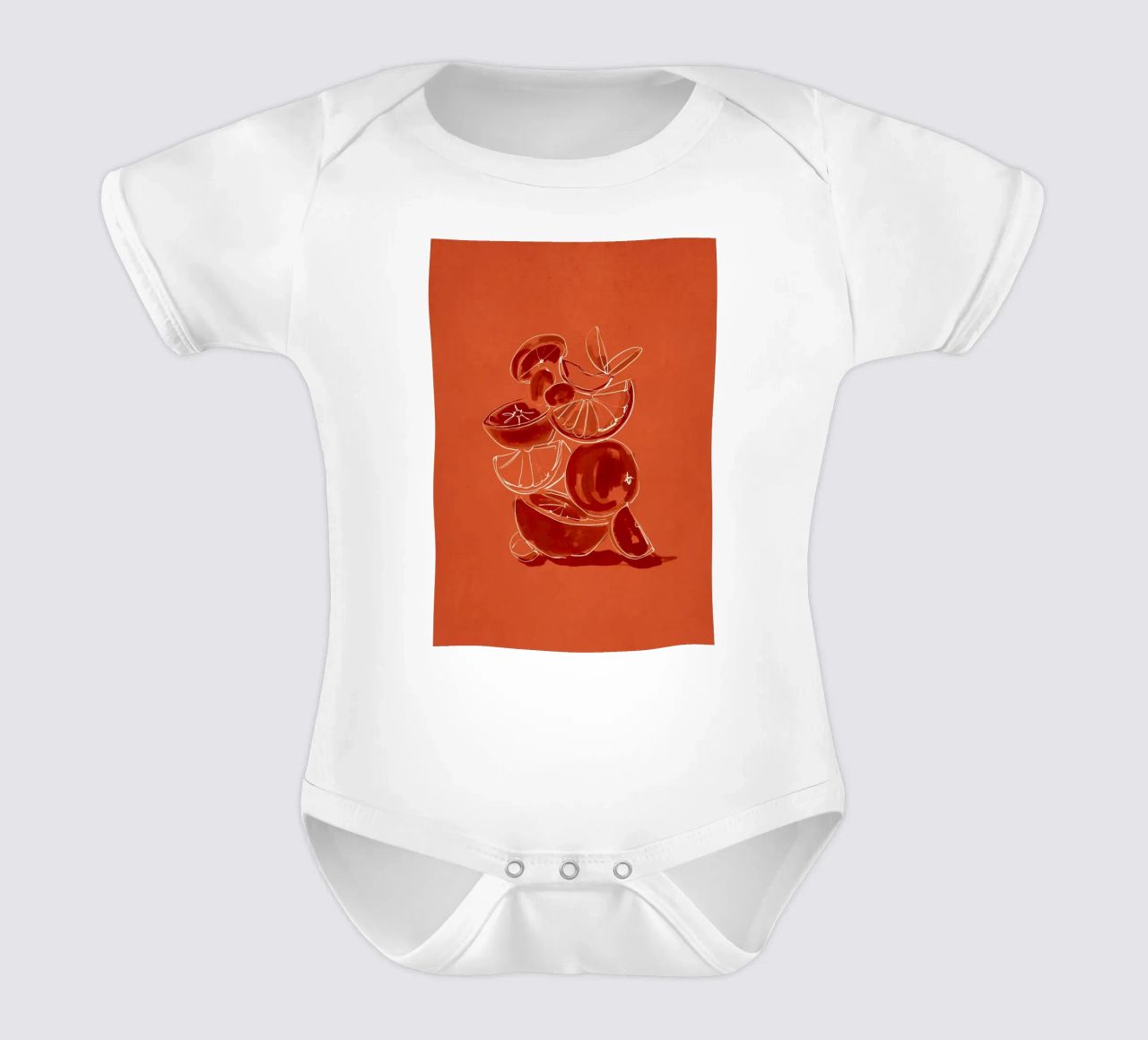 Frutta 6 scala body neonato maniche corte da LeaDArt