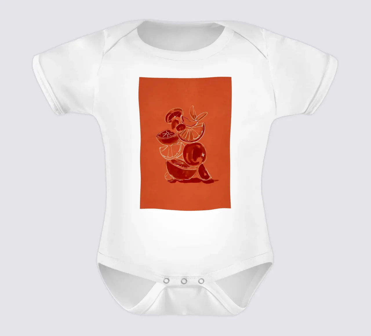 Frutta 6 scala body neonato maniche corte da LeaDArt