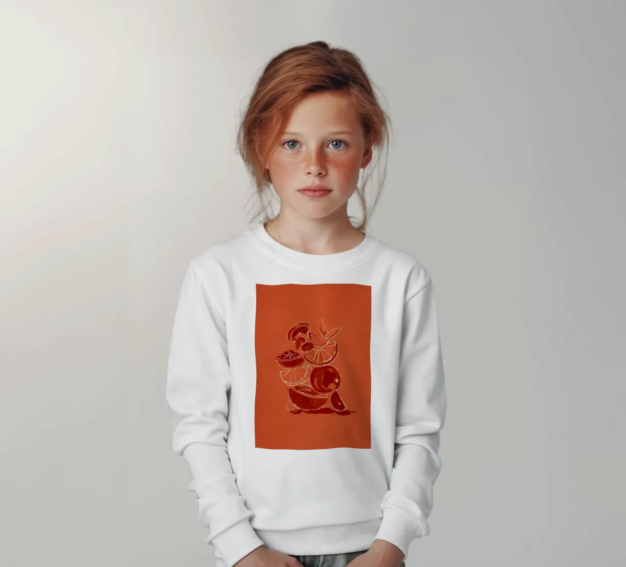 Fruta 6 escala sudadera para niño de LeaDArt