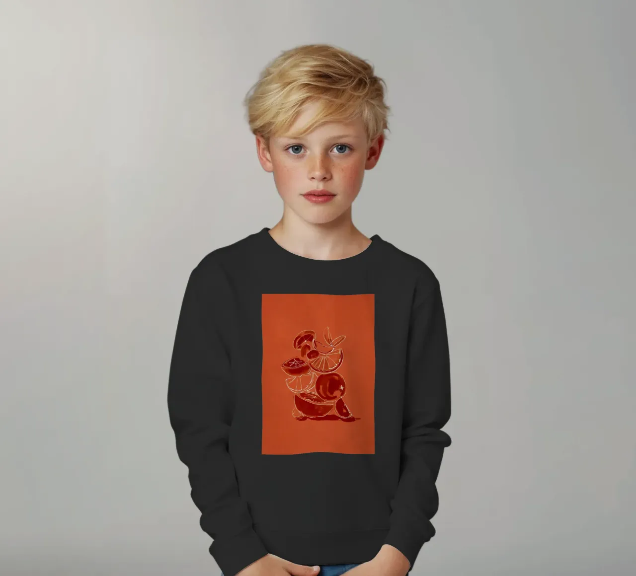 Frutta 6 scala felpa bambino da LeaDArt