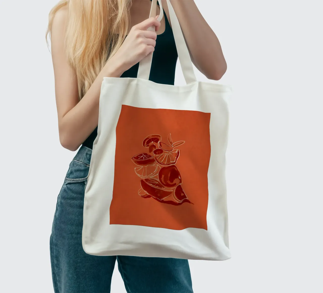 Frutta 6 scala borsa in juta da LeaDArt
