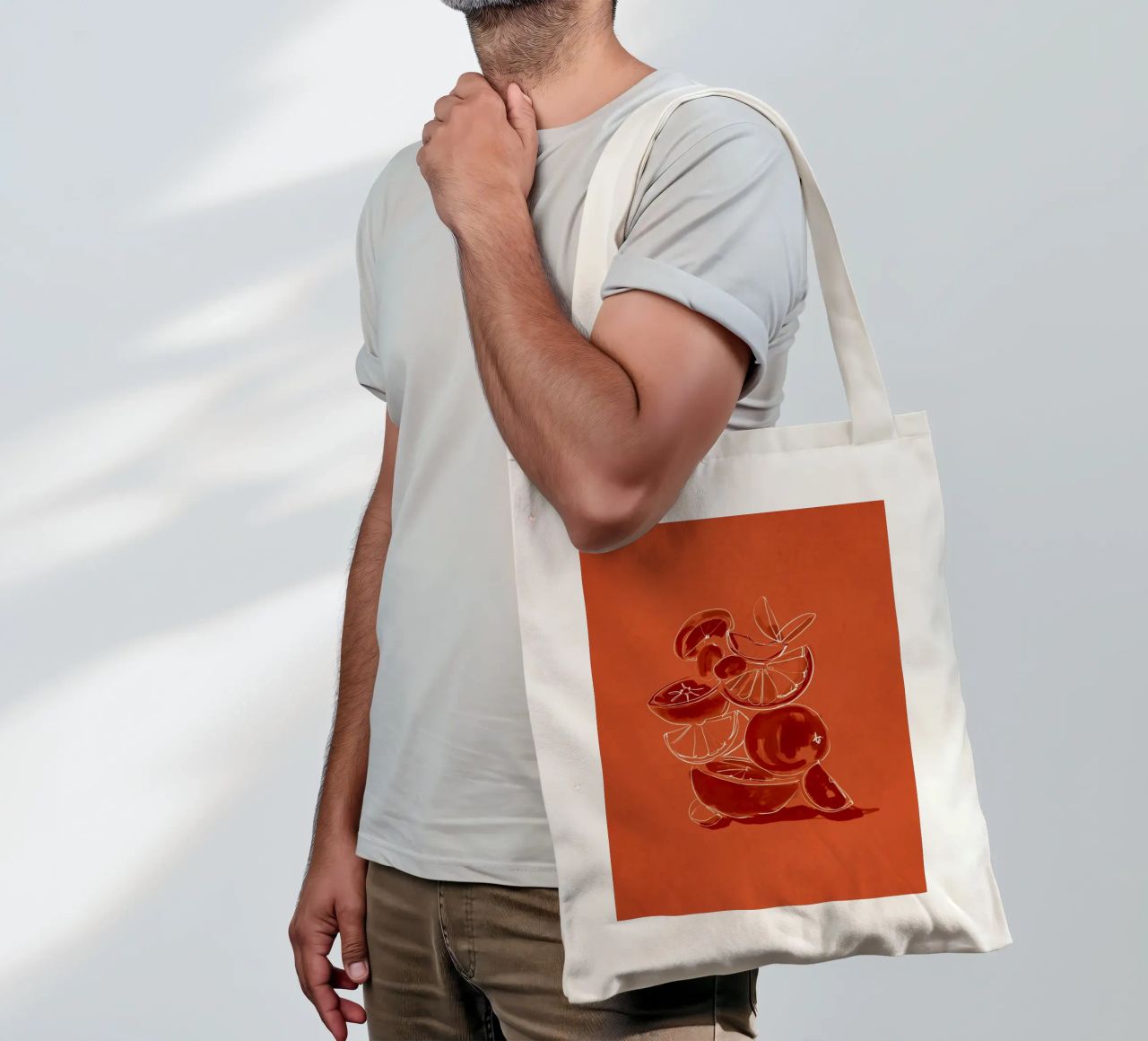 Frutta 6 scala borsa in juta da LeaDArt