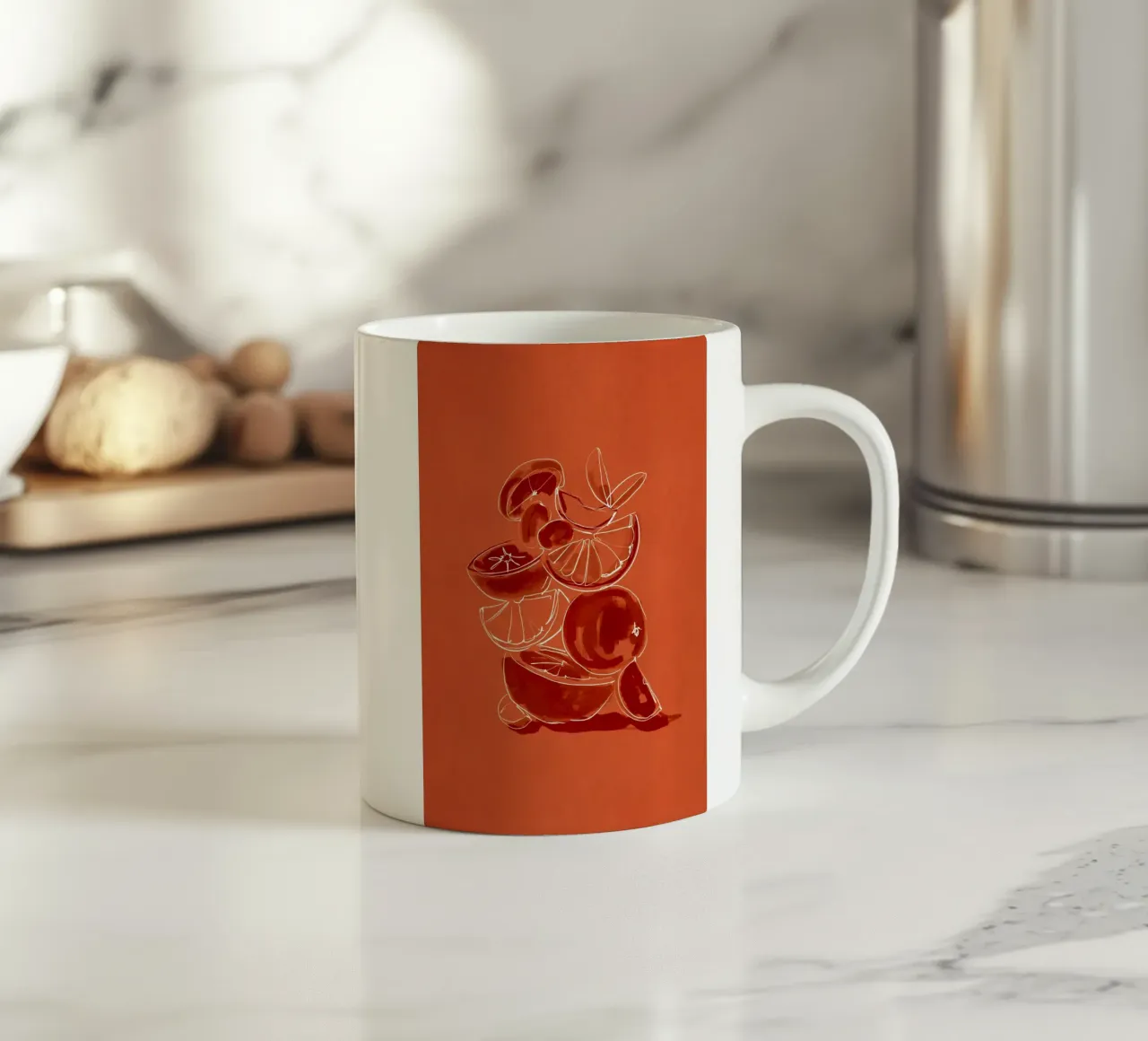 Fruta 6 escala taza de cerámica de LeaDArt