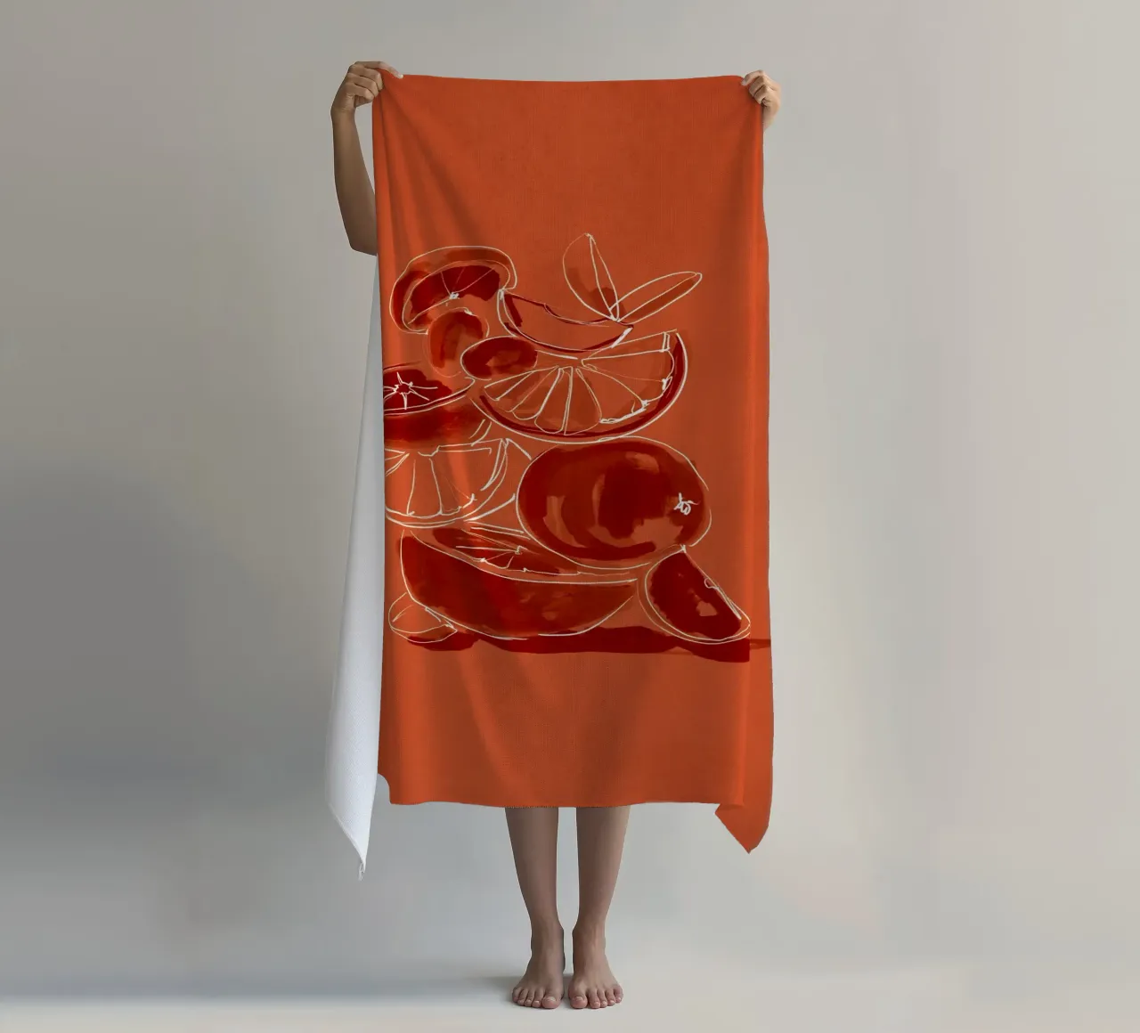 Fruit 6 schaal strandhanddoek van LeaDArt
