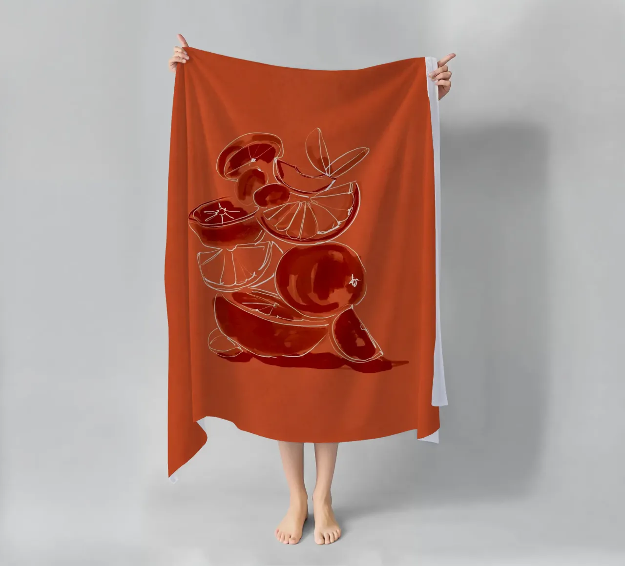 Fruit 6 schaal strandhanddoek van LeaDArt