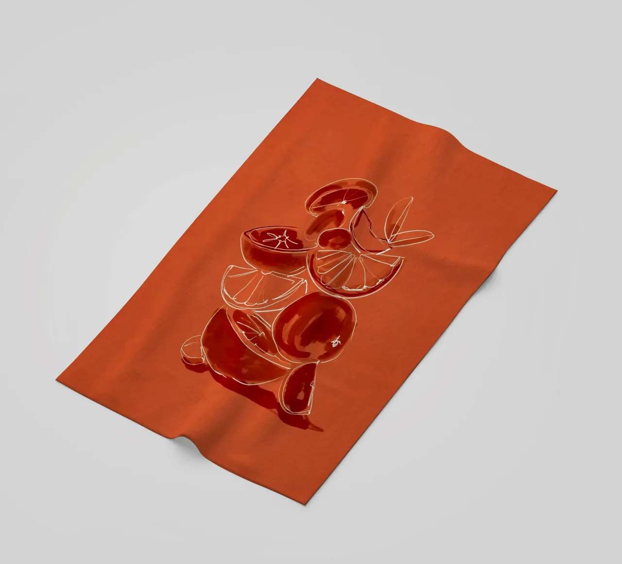 Fruit 6 schaal strandhanddoek van LeaDArt