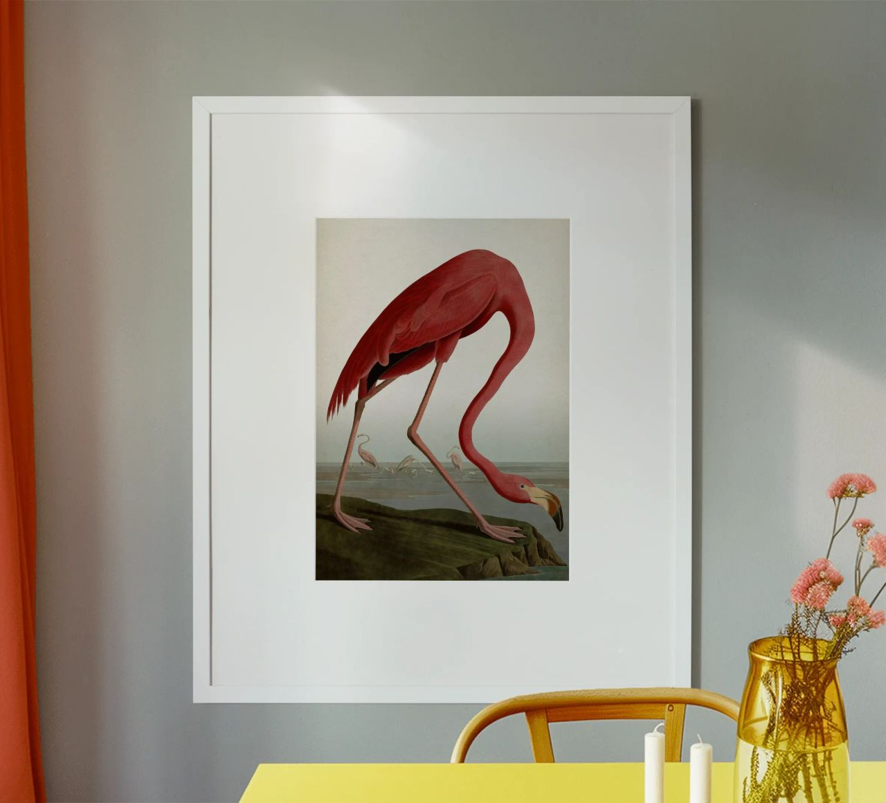 Vintage Audubon 1 American Flamingo poster de Vintage Print Collection
