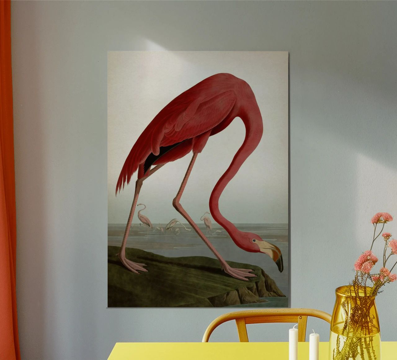 Vintage Audubon 1 American Flamingo poster de Vintage Print Collection