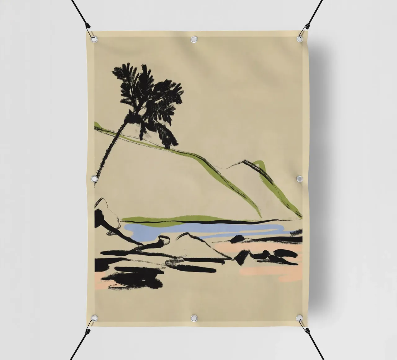 Paesaggio Schizzo d'autore 2 telo in pvc da LeaDArt