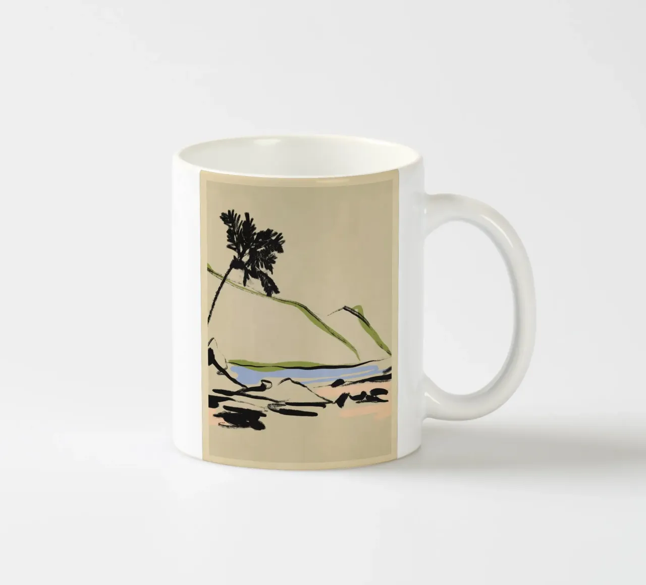 Paesaggio Schizzo d'autore 2 tazza in ceramica da LeaDArt