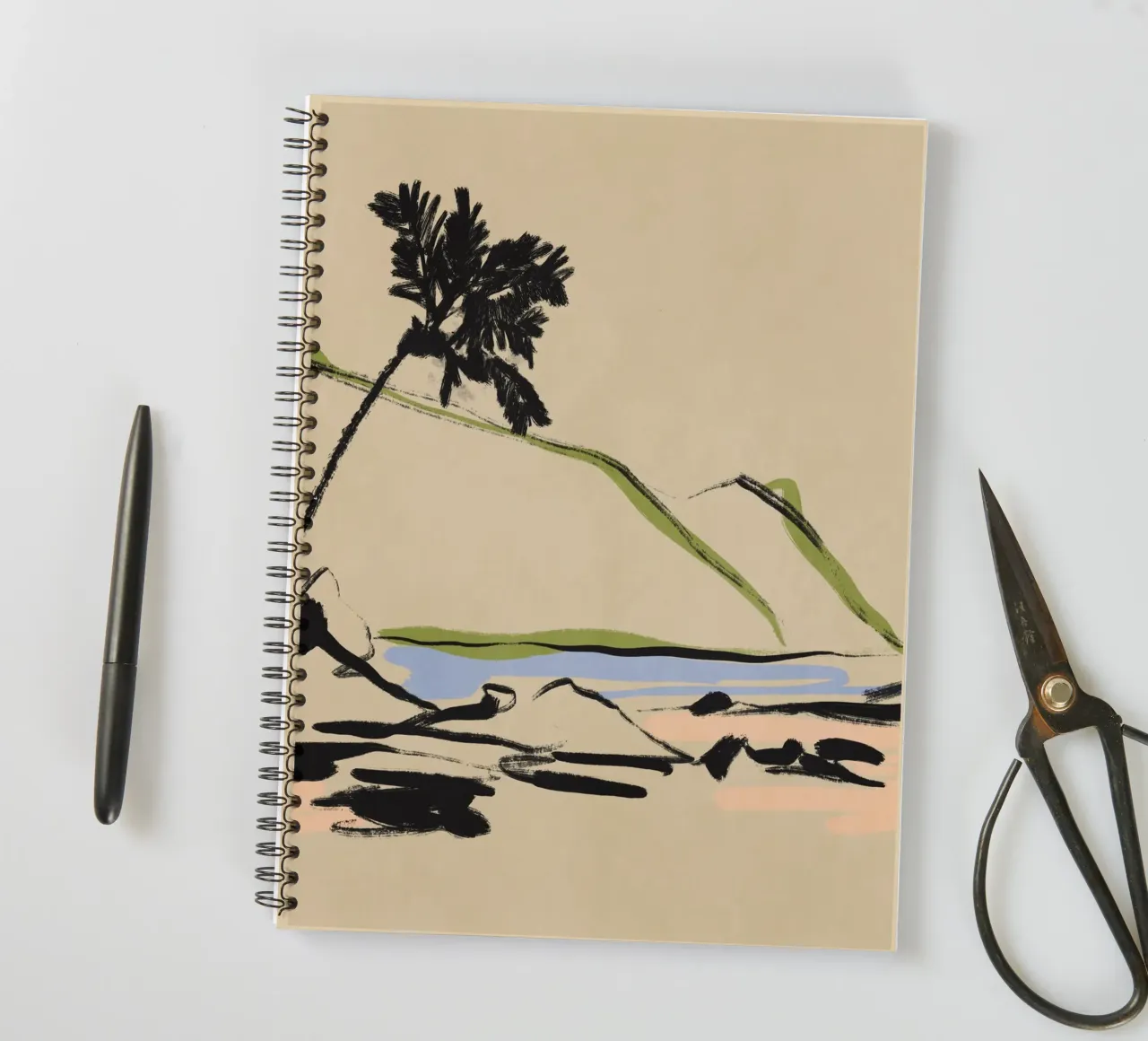 Landscape Sketch art 2 spiral notebook by LeaDArt
