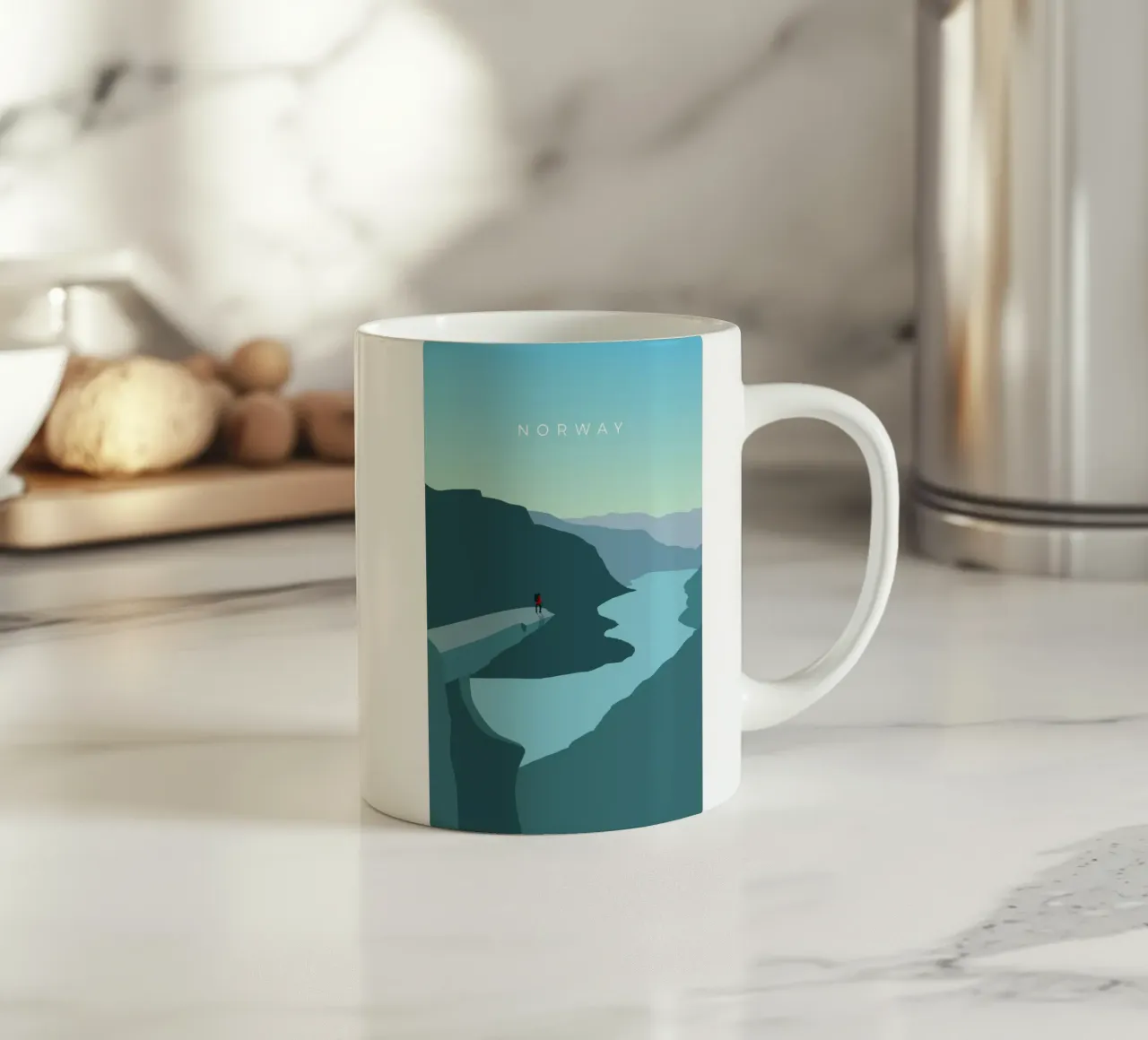 Norway - Trolltunga tazza in ceramica da minimalist designs
