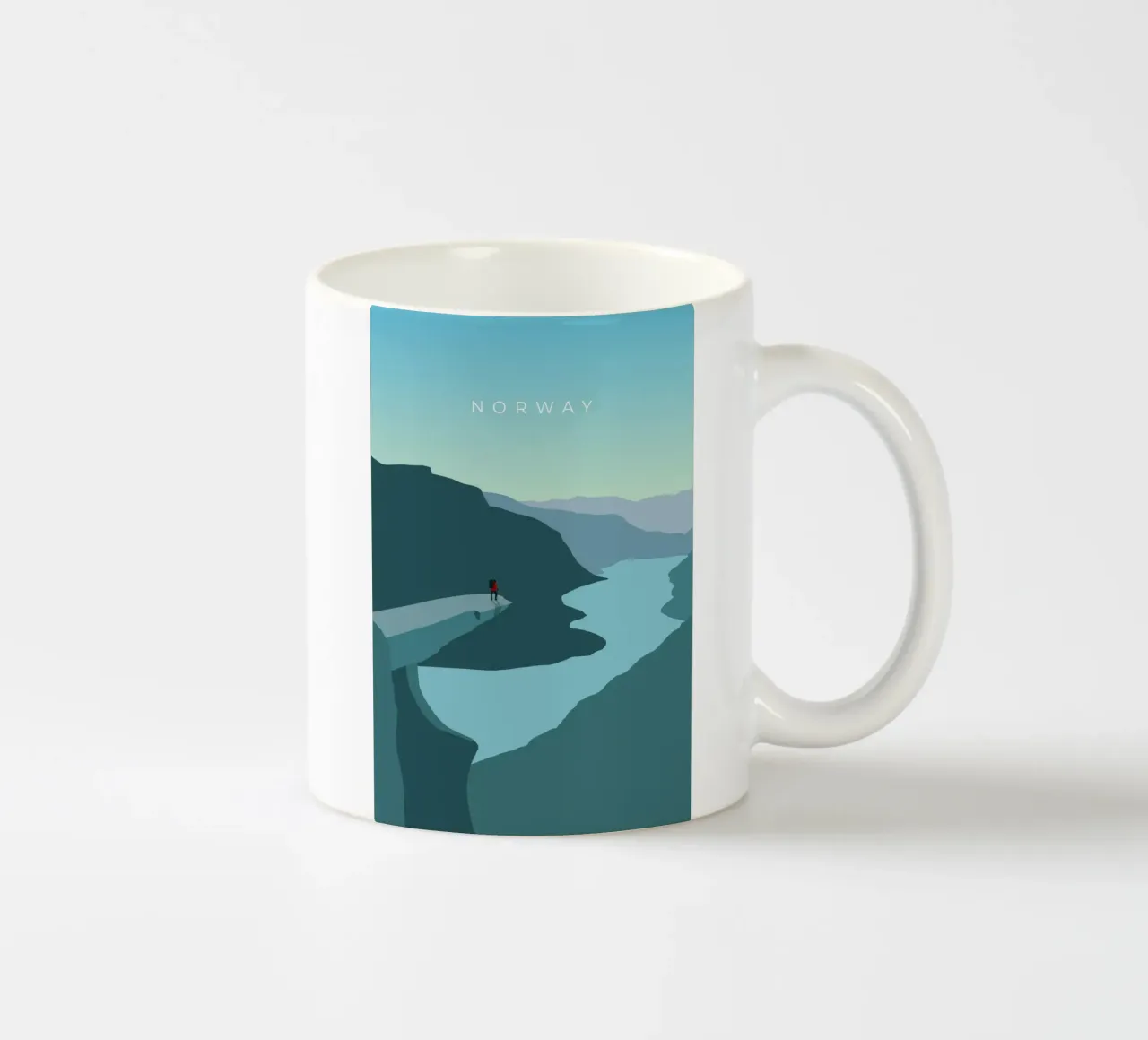 Norway - Trolltunga tazza in ceramica da minimalist designs