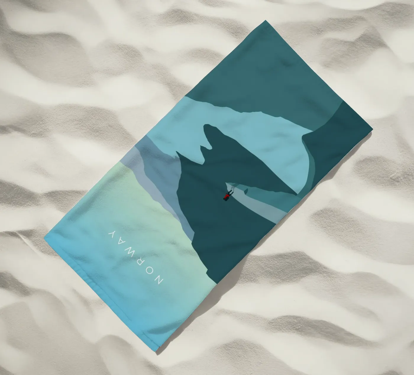 Norway - Trolltunga telo mare da minimalist designs