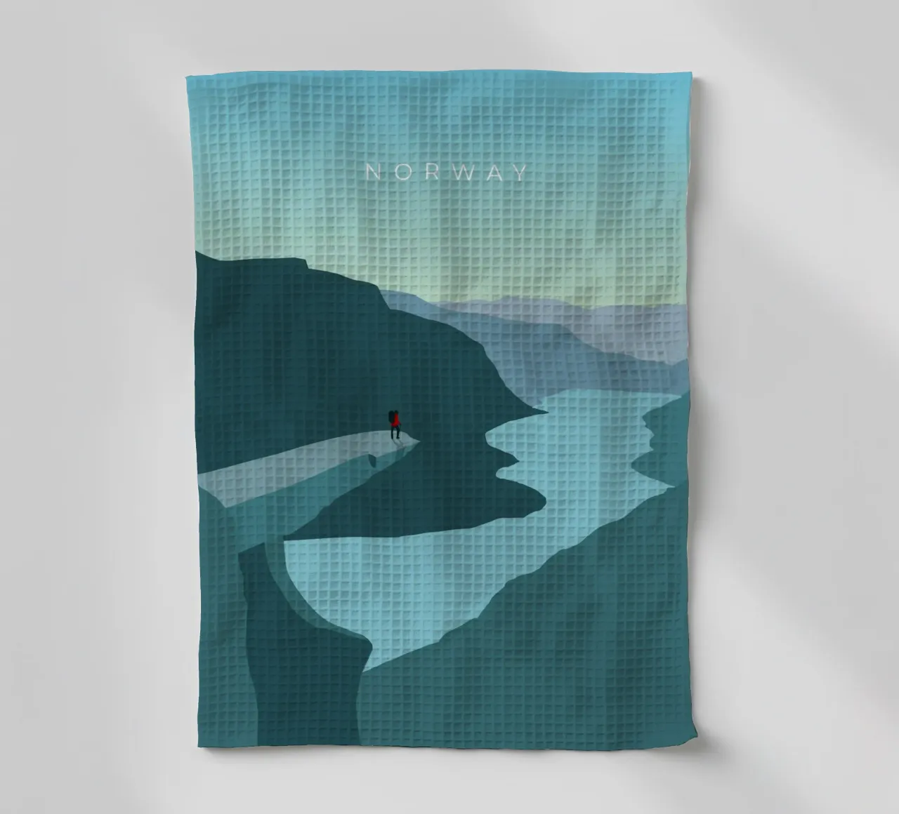 Norway - Trolltunga paño de cocina de minimalist designs