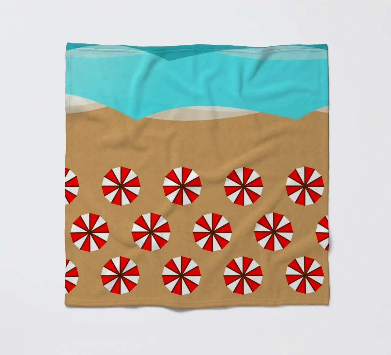 Summer - Beach and sea coperta in pile da minimalist designs