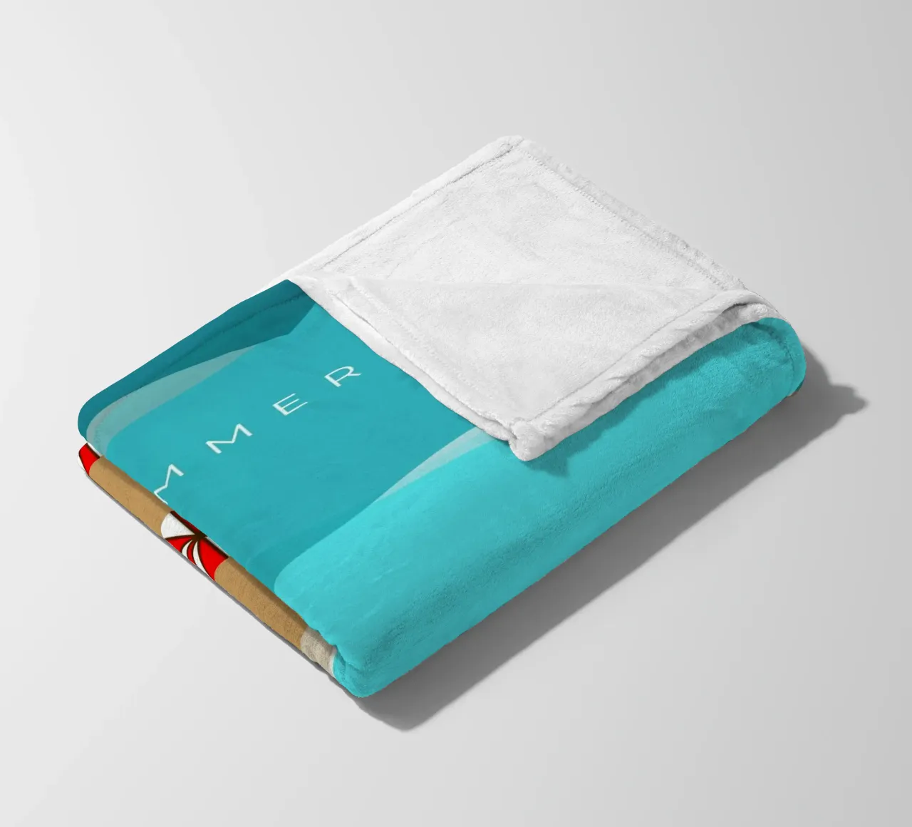 Summer - Beach and sea coperta in pile da minimalist designs