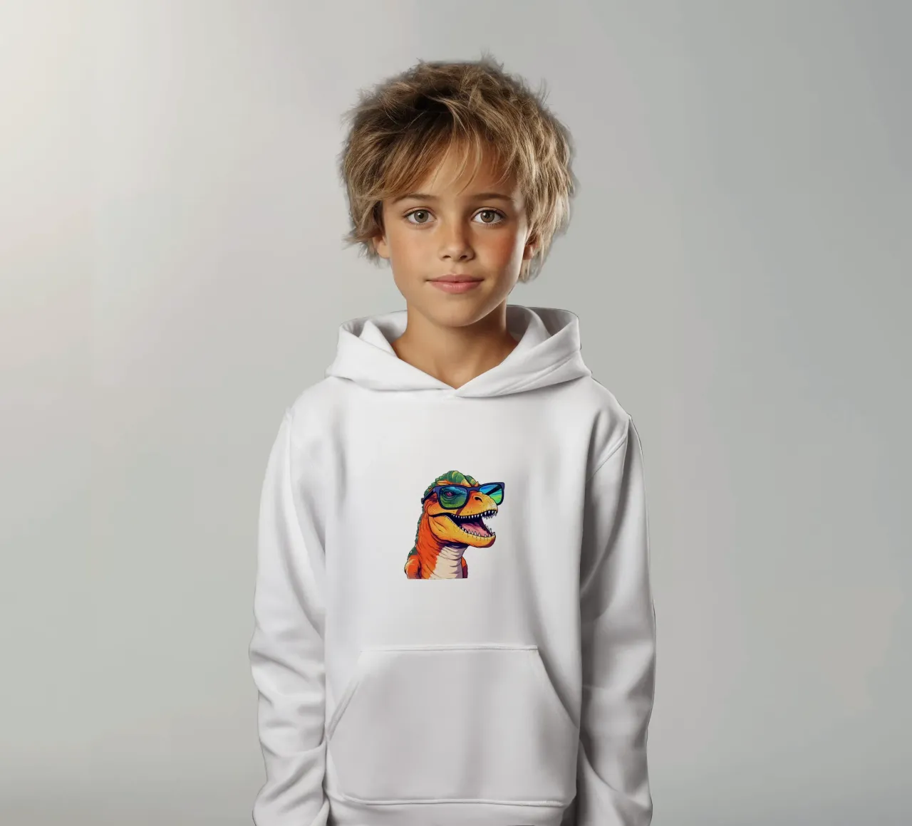 T-Rex Swagger felpa bambino con cappuccio da Doodle Dreams Art