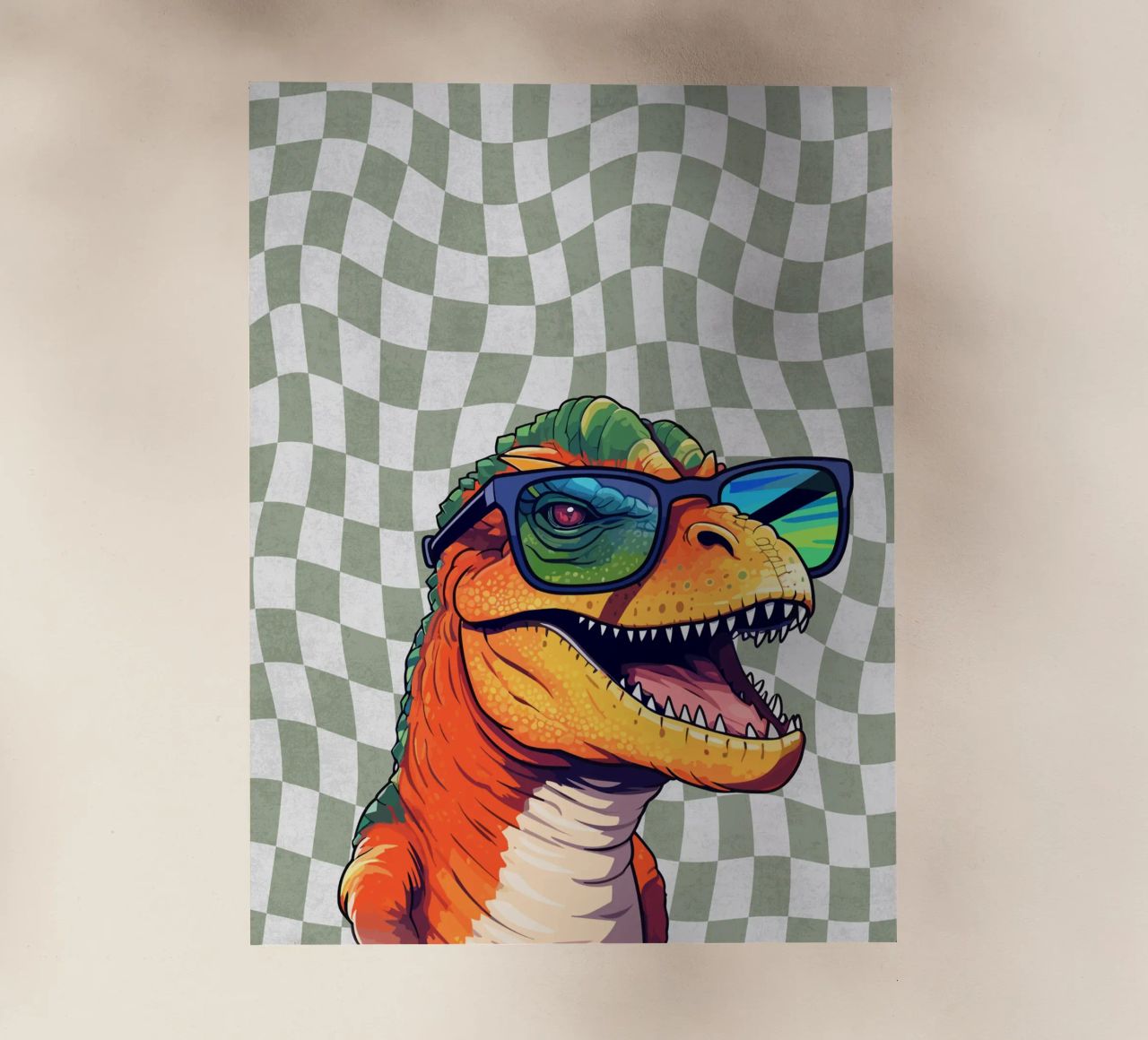 T-Rex Swagger pellicola backlit da Doodle Dreams Art