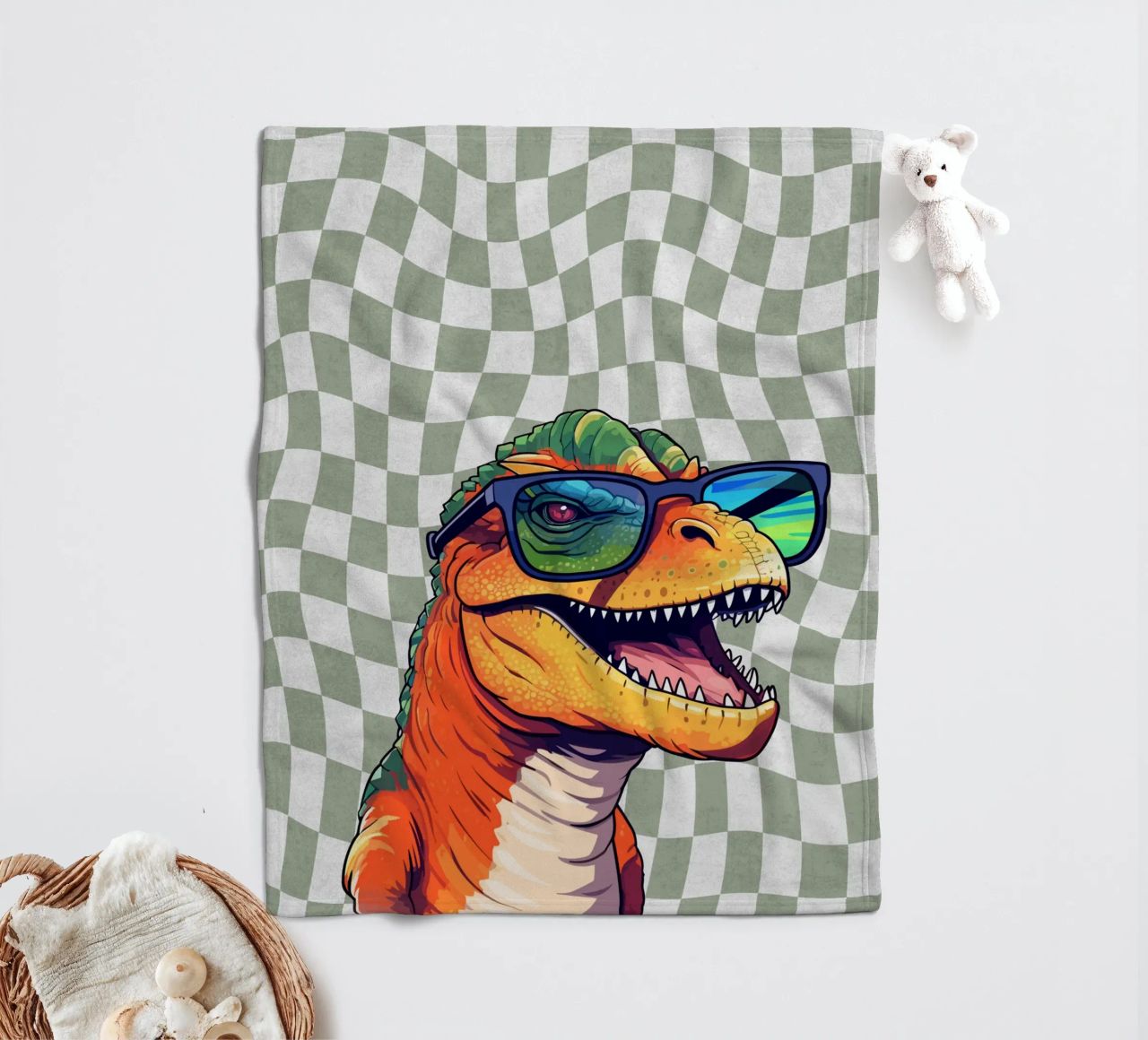 T-Rex Swagger coperta in pile da Doodle Dreams Art