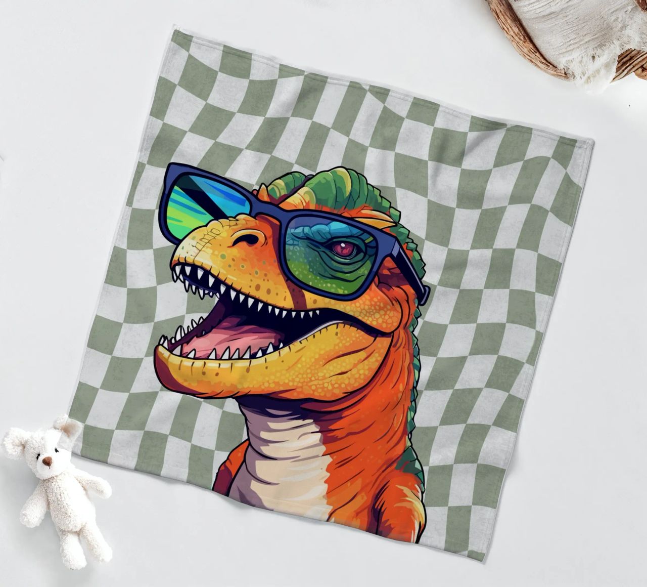T-Rex Swagger coperta in pile da Doodle Dreams Art