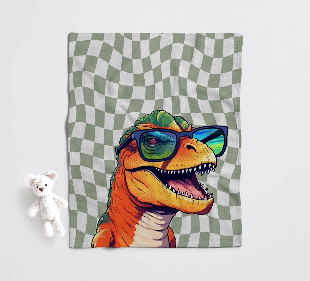 T-Rex Swagger coperta in pile da Doodle Dreams Art