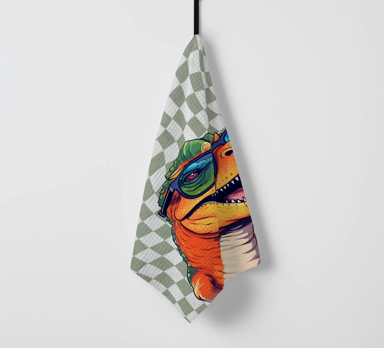 T-Rex Swagger canovaccio da cucina da Doodle Dreams Art