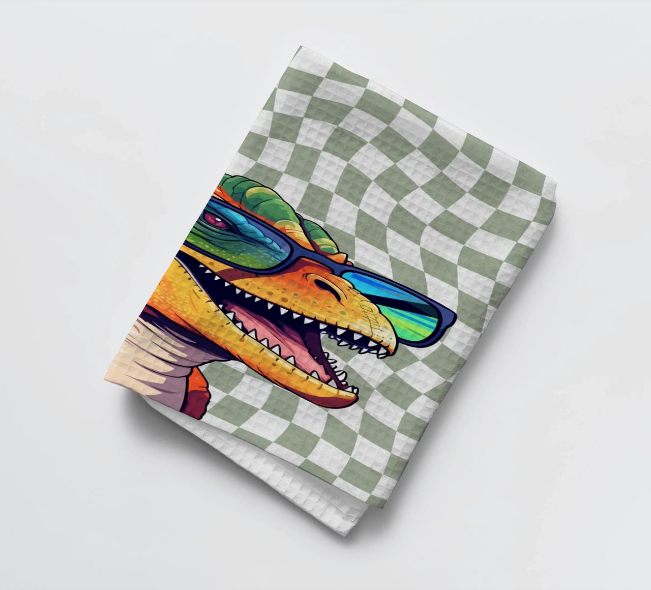 T-Rex Swagger canovaccio da cucina da Doodle Dreams Art